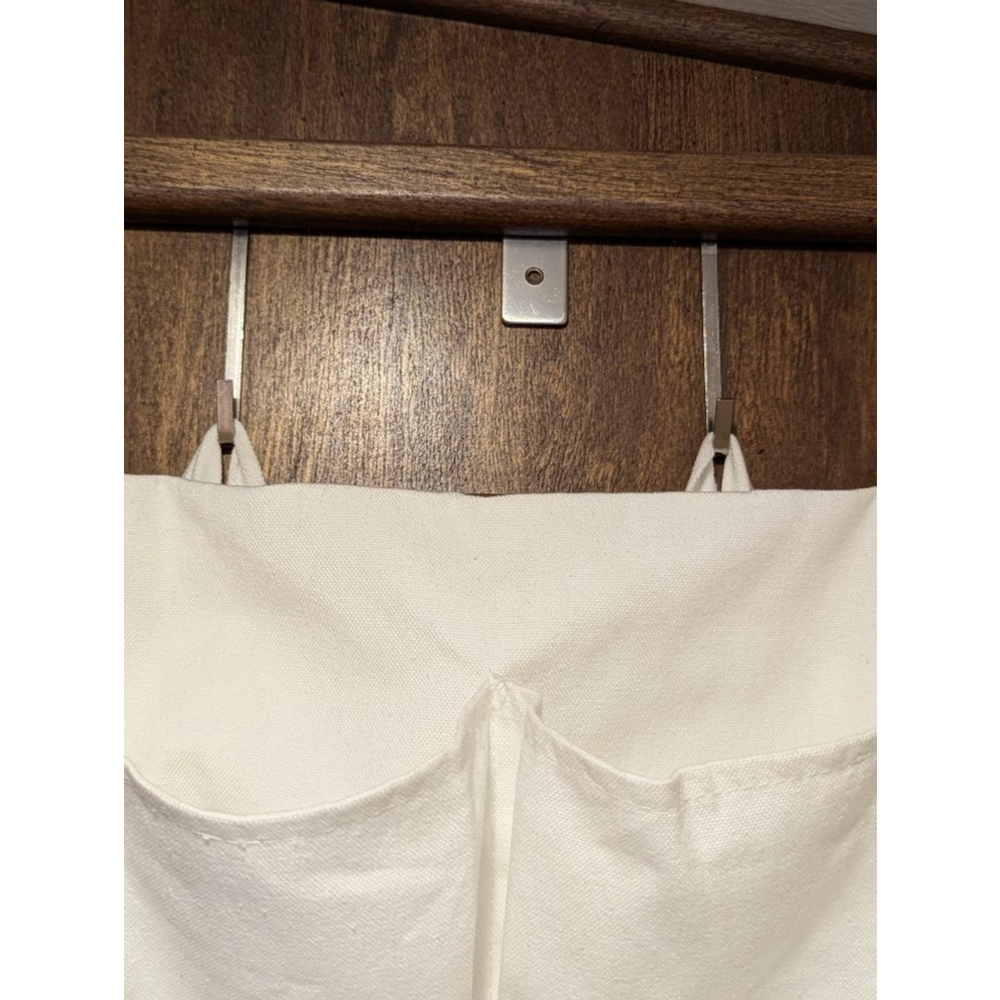 White Over-the-Door Macrame Closet Organizer For Bathrooms Bedrooms Boho - Picture 6 of 11